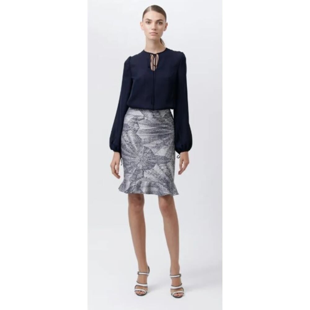 Monique L Cotton Silk Blend Ruffle Skirt Women's Sz. 10